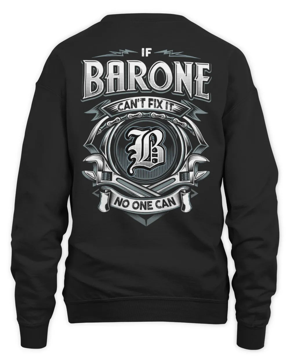 BARONE AP81-K4-626 - Personalized Ahmed Quote Apparel “If Ahmed Can't Fix It, No One Can” - Unisex Sweatshirt - Black