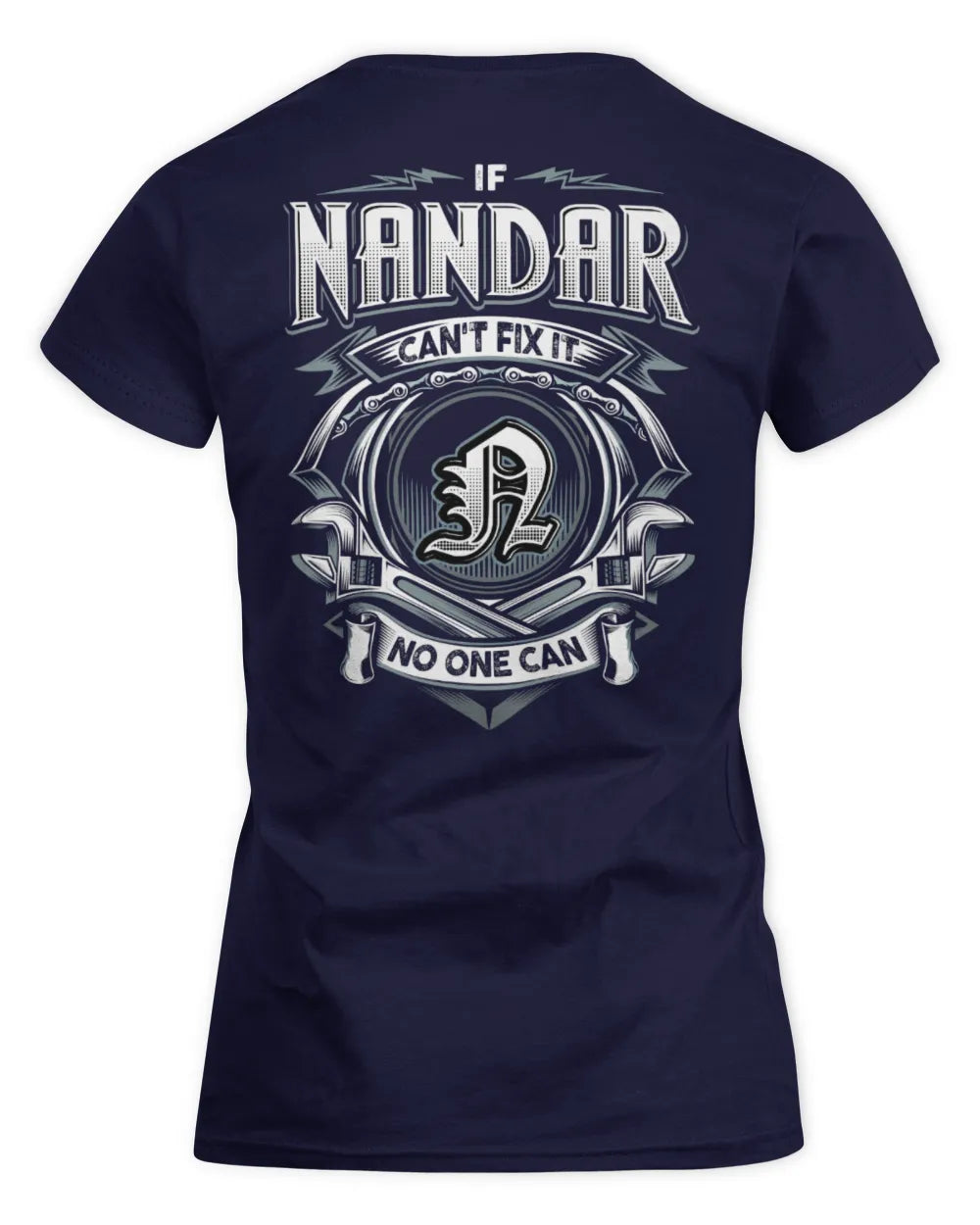 NANDAR AP81-K4-626 - Personalized Ahmed Quote Apparel “If Ahmed Can't Fix It, No One Can” - Women's Standard T-Shirt - Navy