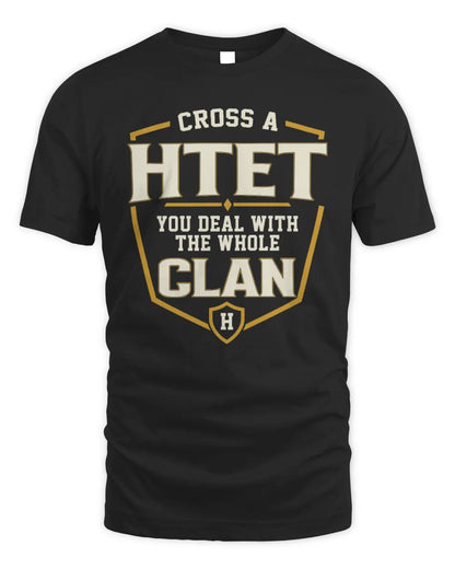 HTET NT1-K008 Cross A/An NAME, You Deal With the Whole Clan | Personalized Vintage T-Shirt - Unisex Standard T-Shirt - Black