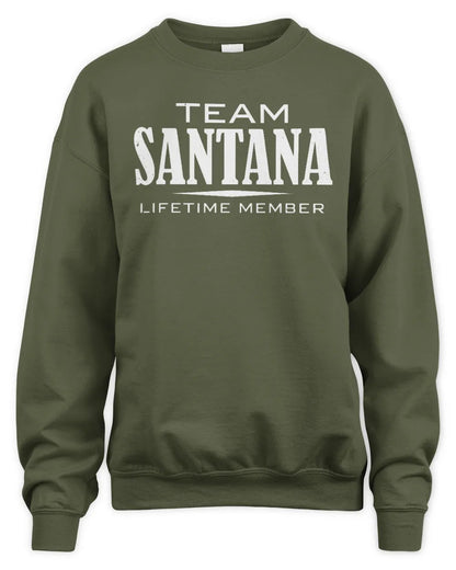 SANTANA BL62-K4-128 - Personalized “Team NAME Lifetime Member” - Unisex Sweatshirt - Military Green