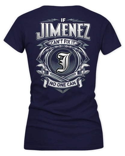 JIMENEZ AP81-K4-626 - Personalized Ahmed Quote Apparel “If Ahmed Can't Fix It, No One Can” - Women's V-Neck T-Shirt - Navy