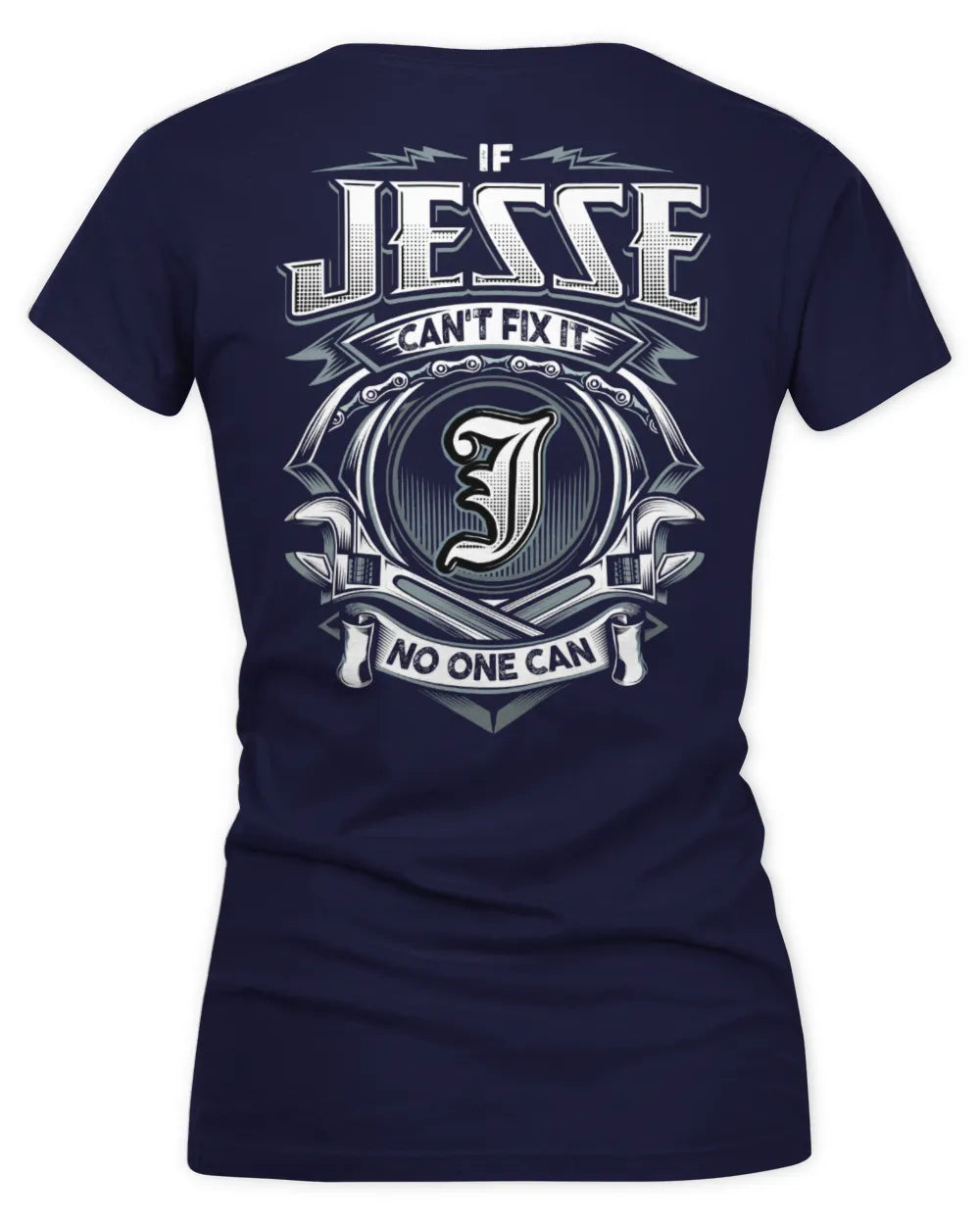 JESSE AP81-K4-626 - Personalized Ahmed Quote Apparel “If Ahmed Can't Fix It, No One Can” - Women's V-Neck T-Shirt - Navy