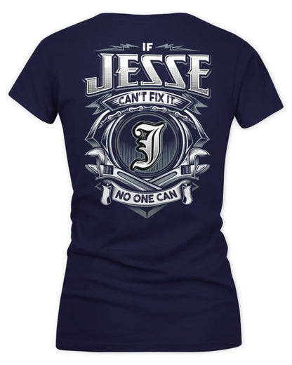 JESSE AP81-K4-626 - Personalized Ahmed Quote Apparel “If Ahmed Can't Fix It, No One Can” - Women's V-Neck T-Shirt - Navy
