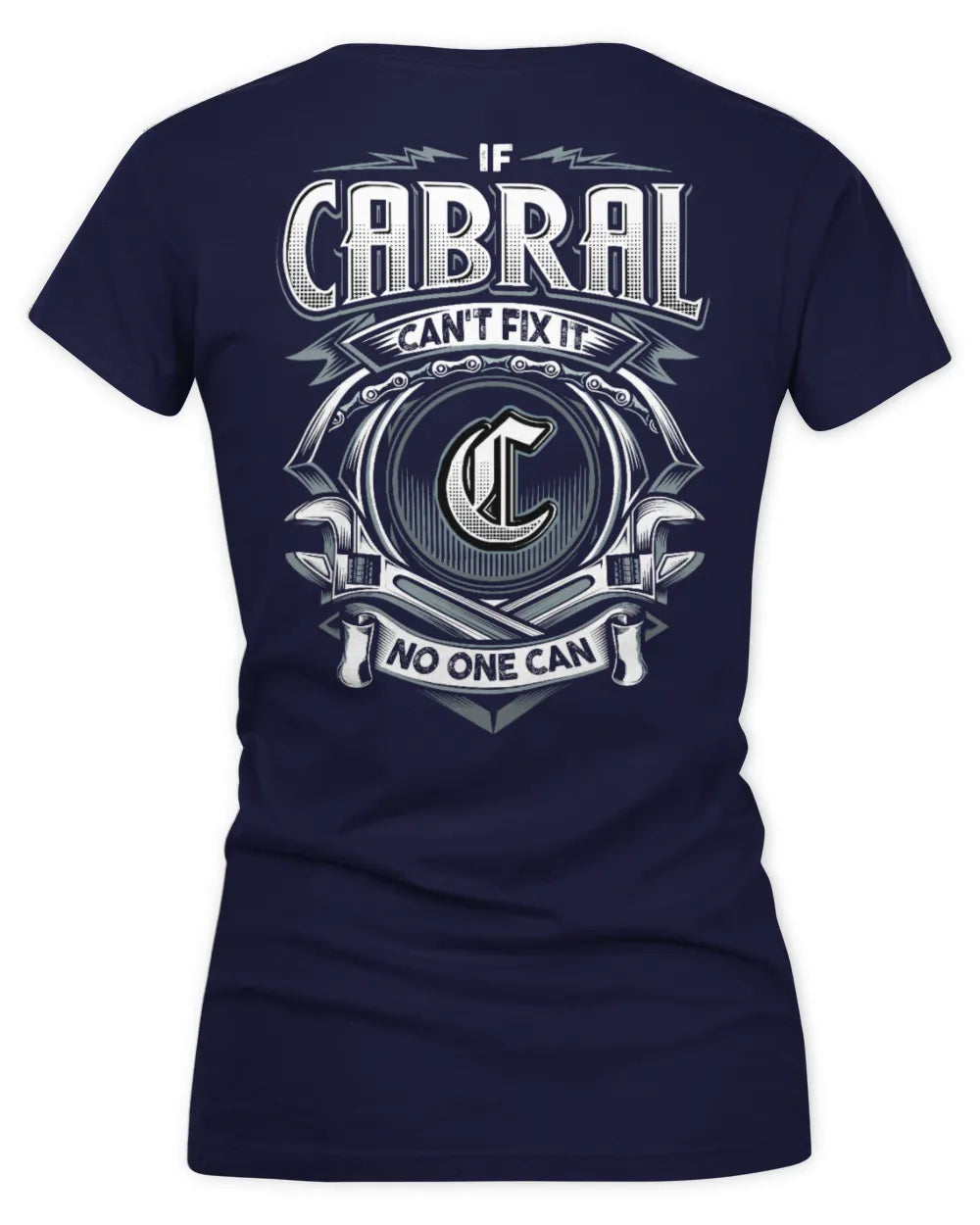 CABRAL AP81-K4-626 - Personalized Ahmed Quote Apparel “If Ahmed Can't Fix It, No One Can” - Women's V-Neck T-Shirt - Navy