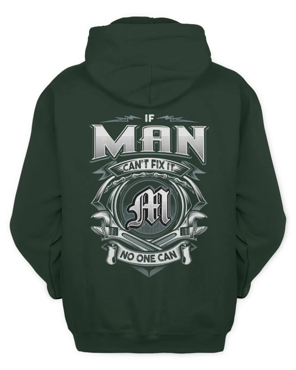 MAN AP81-K4-626 - Personalized Ahmed Quote Apparel “If Ahmed Can't Fix It, No One Can” - Unisex Hoodie - Forest Green