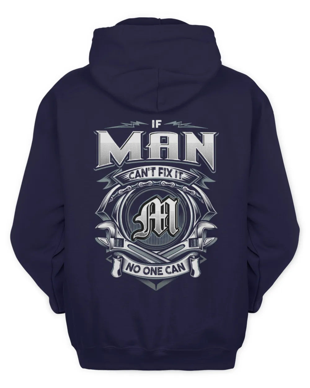 MAN AP81-K4-626 - Personalized Ahmed Quote Apparel “If Ahmed Can't Fix It, No One Can” - Unisex Hoodie - Navy