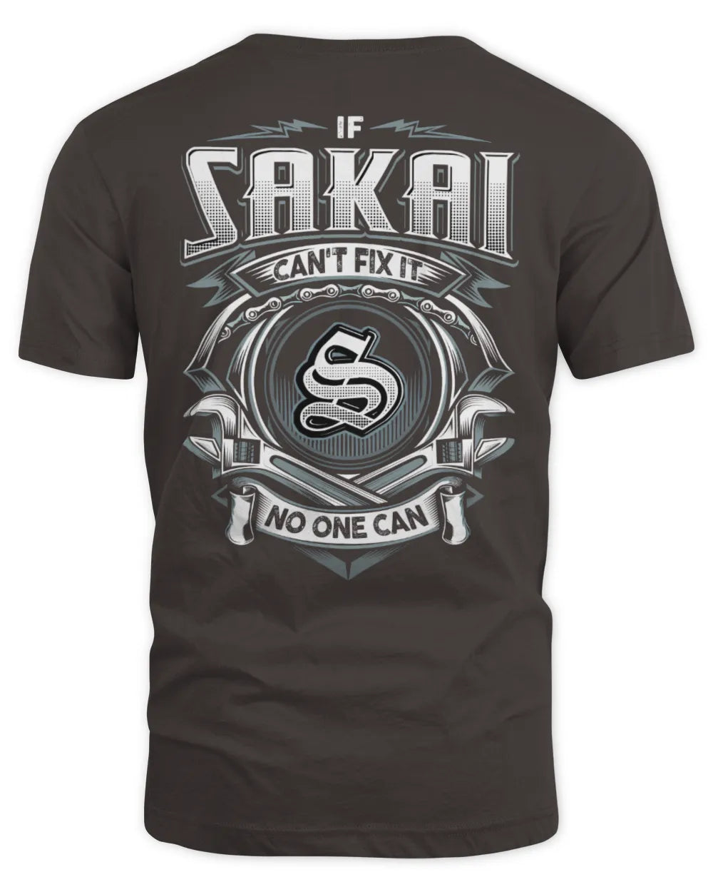 SAKAI AP81-K4-626 - Personalized Ahmed Quote Apparel “If Ahmed Can't Fix It, No One Can” - Unisex Standard T-Shirt - Dark Chocolate