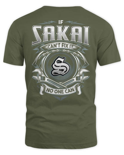 SAKAI AP81-K4-626 - Personalized Ahmed Quote Apparel “If Ahmed Can't Fix It, No One Can” - Unisex Standard T-Shirt - Military Green