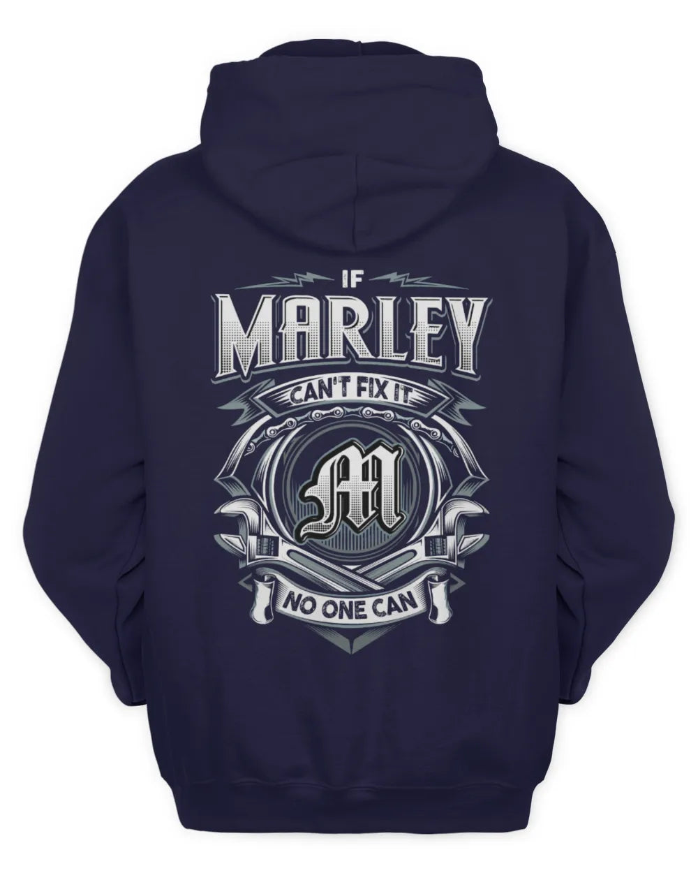 MARLEY AP81-K4-626 - Personalized Ahmed Quote Apparel “If Ahmed Can't Fix It, No One Can” - Unisex Hoodie - Navy