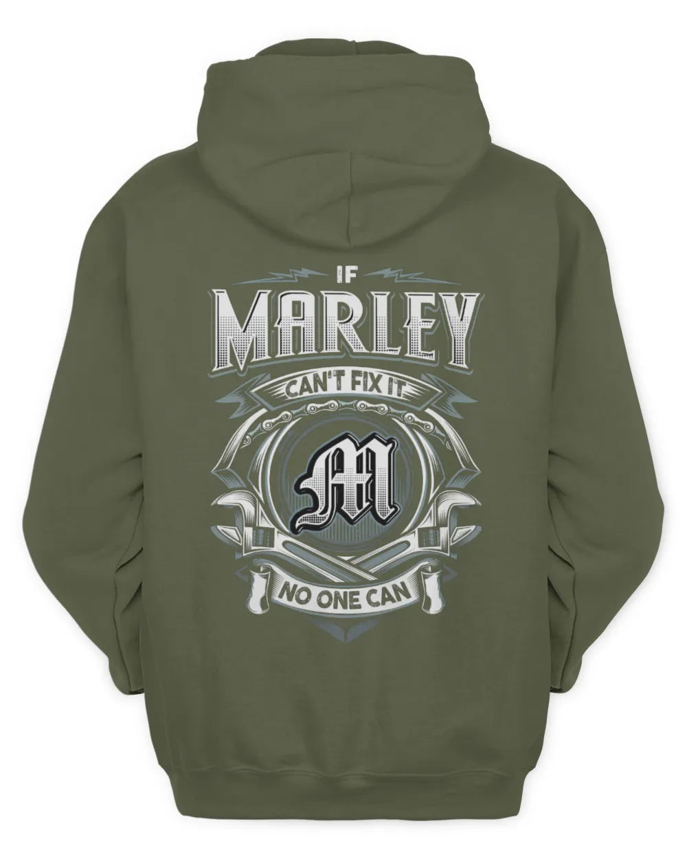 MARLEY AP81-K4-626 - Personalized Ahmed Quote Apparel “If Ahmed Can't Fix It, No One Can” - Unisex Hoodie - Military Green