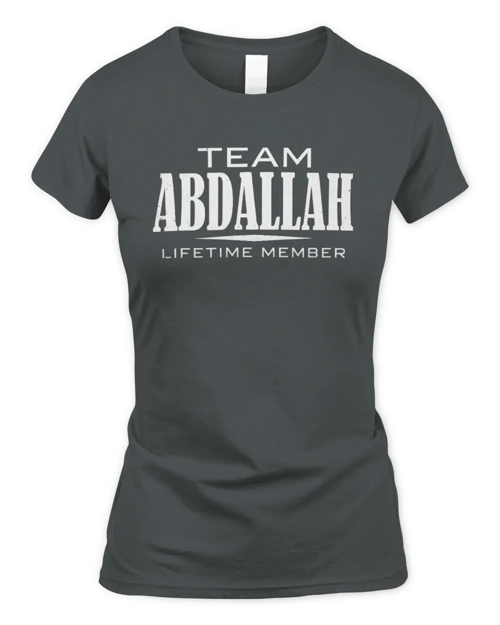 ABDALLAH BL62-K4-128 - Personalized “Team NAME Lifetime Member” - Women's Standard T-Shirt - Charcoal