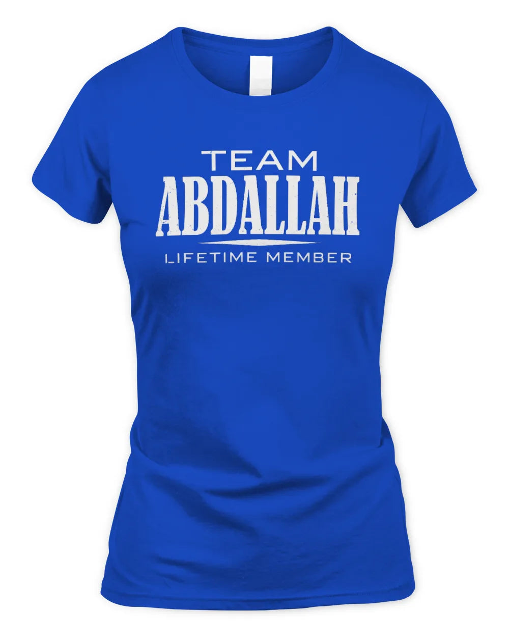 ABDALLAH BL62-K4-128 - Personalized “Team NAME Lifetime Member” - Women's Standard T-Shirt - Royal