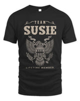 SUSIE TP06-K82 – Personalized Classic Style Apparel “Team NAME Lifetime Member” - Unisex Standard T-Shirt - Black