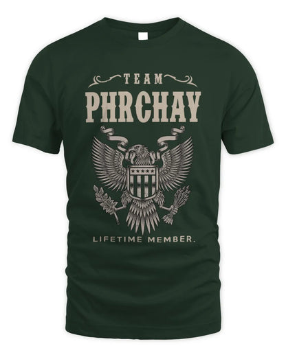 PHRCHAY TP06-K82 – Personalized Classic Style Apparel “Team NAME Lifetime Member” - Unisex Standard T-Shirt - Forest Green