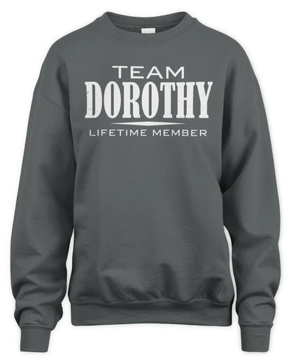 DOROTHY BL62-K4-128 - Personalized “Team NAME Lifetime Member” - Unisex Sweatshirt - Charcoal