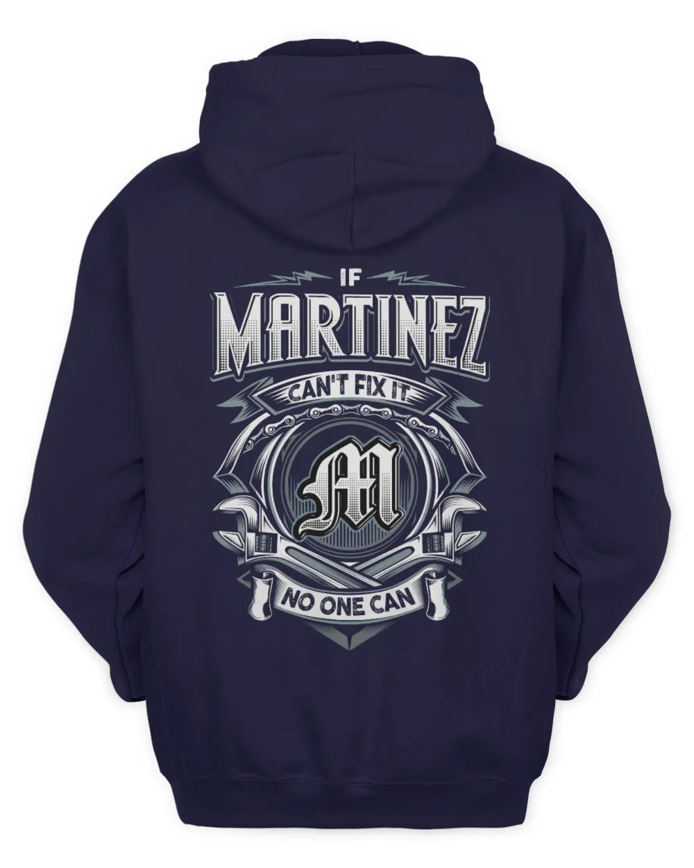 MARTINEZ AP81-K4-626 - Personalized Ahmed Quote Apparel “If Ahmed Can't Fix It, No One Can” - Unisex Hoodie - Navy