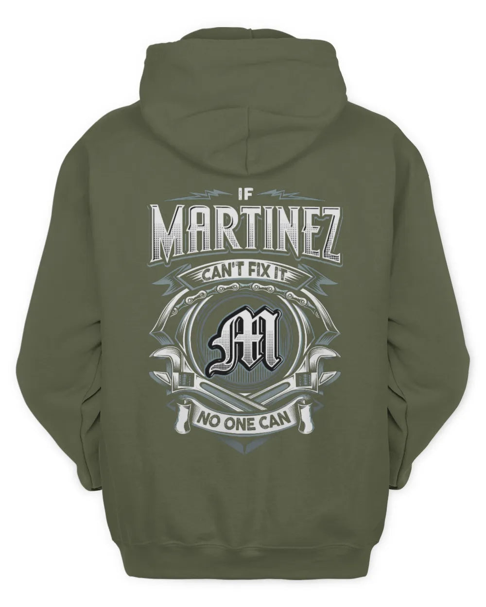 MARTINEZ AP81-K4-626 - Personalized Ahmed Quote Apparel “If Ahmed Can't Fix It, No One Can” - Unisex Hoodie - Military Green