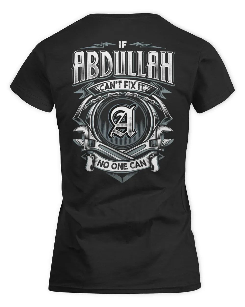ABDULLAH AP81-K4-626 - Personalized Ahmed Quote Apparel “If Ahmed Can't Fix It, No One Can” - Women's Standard T-Shirt - Black