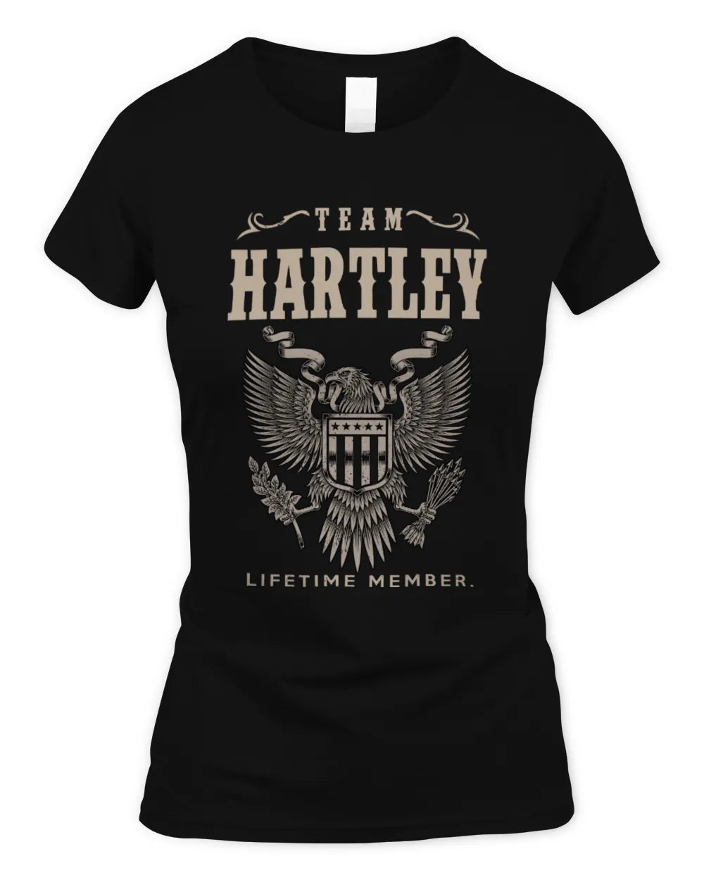 HARTLEY TP06-K82 – Personalized Classic Style Apparel “Team NAME Lifetime Member” - Women's Standard T-Shirt - Black