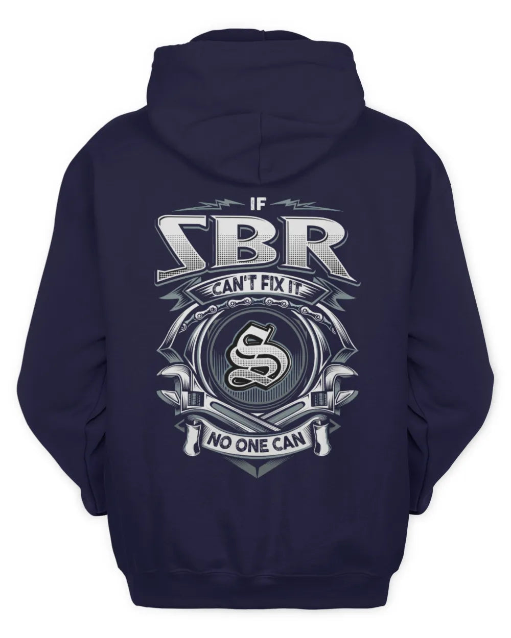 SBR AP81-K4-626 - Personalized Ahmed Quote Apparel “If Ahmed Can't Fix It, No One Can” - Unisex Hoodie - Navy
