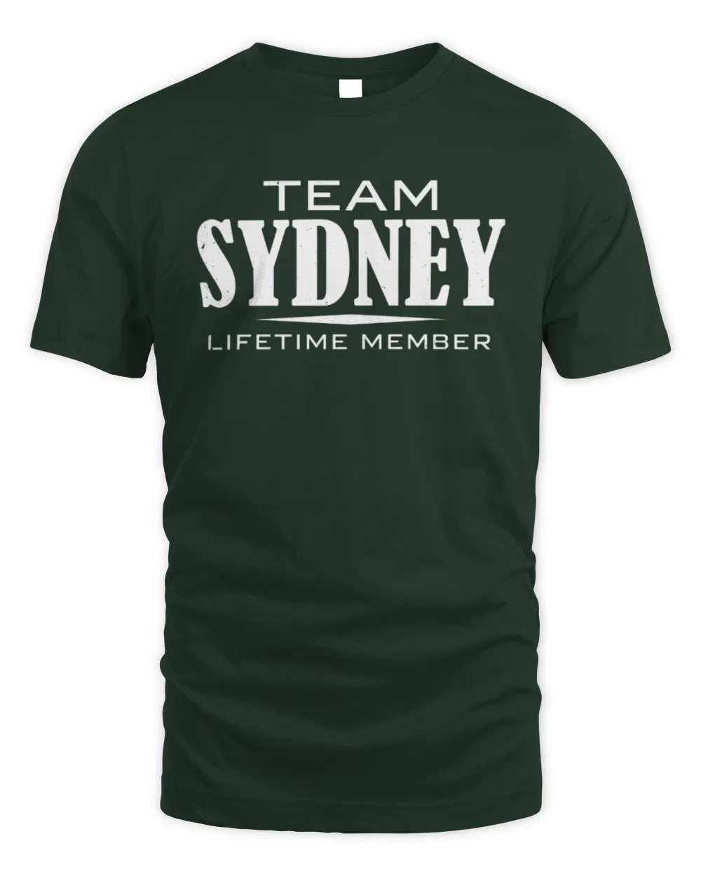 SYDNEY BL62-K4-128 - Personalized “Team NAME Lifetime Member” - Unisex Standard T-Shirt - Forest Green
