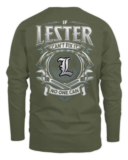 LESTER AP81-K4-626 - Personalized Ahmed Quote Apparel “If Ahmed Can't Fix It, No One Can” - Men's Long Sleeved T-Shirt - Military Green