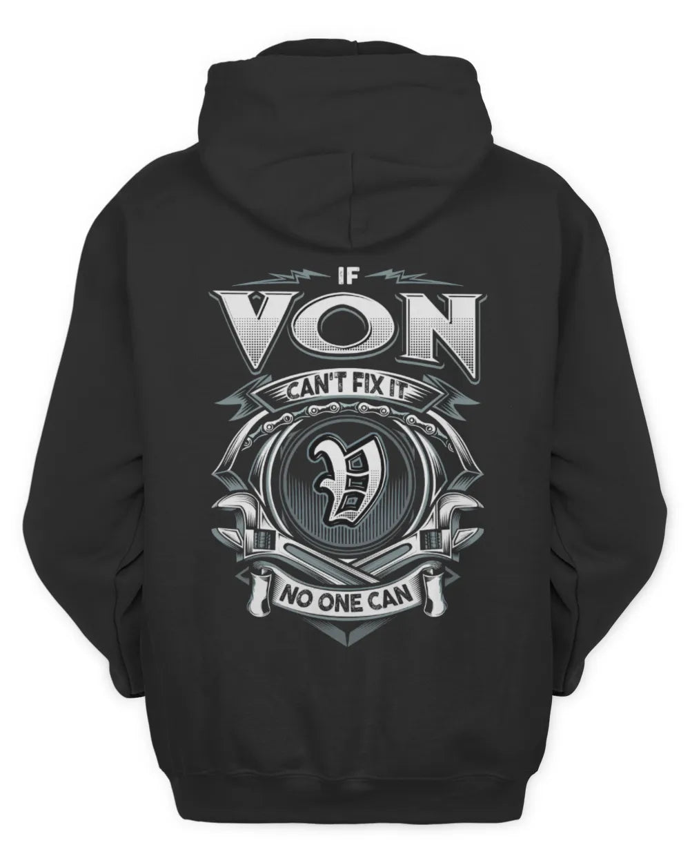 VON AP81-K4-626 - Personalized Ahmed Quote Apparel “If Ahmed Can't Fix It, No One Can” - Unisex Hoodie - Black