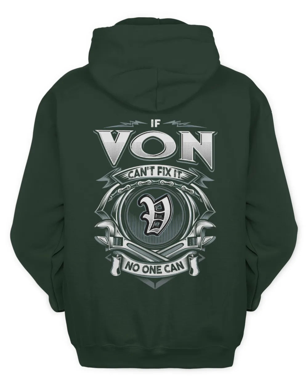 VON AP81-K4-626 - Personalized Ahmed Quote Apparel “If Ahmed Can't Fix It, No One Can” - Unisex Hoodie - Forest Green