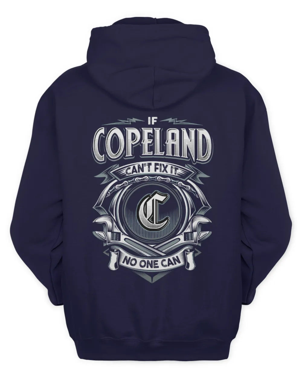 COPELAND AP81-K4-626 - Personalized Ahmed Quote Apparel “If Ahmed Can't Fix It, No One Can” - Unisex Hoodie - Navy