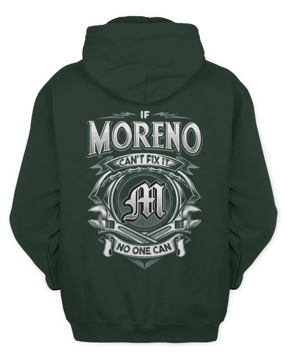 MORENO AP81-K4-626 - Personalized Ahmed Quote Apparel “If Ahmed Can't Fix It, No One Can” - Unisex Hoodie - Forest Green