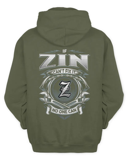 ZIN AP81-K4-626 - Personalized Ahmed Quote Apparel “If Ahmed Can't Fix It, No One Can” - Unisex Hoodie - Military Green