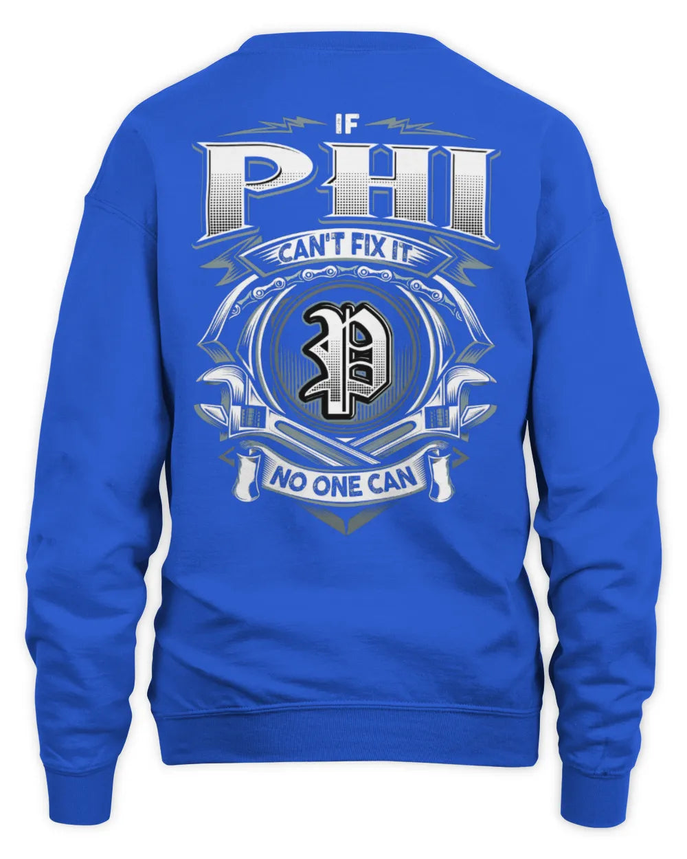PHI AP81-K4-626 - Personalized Ahmed Quote Apparel “If Ahmed Can't Fix It, No One Can” - Unisex Sweatshirt - Royal