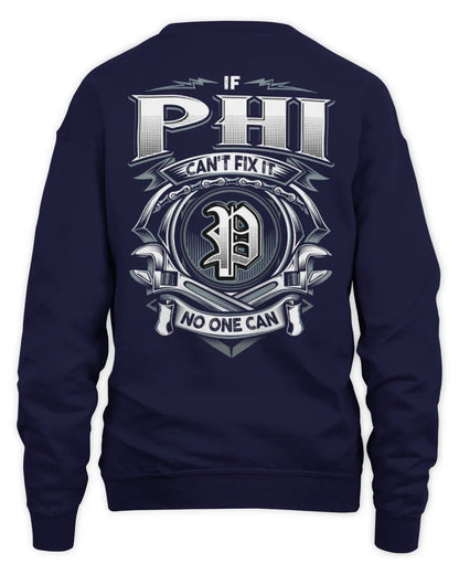 PHI AP81-K4-626 - Personalized Ahmed Quote Apparel “If Ahmed Can't Fix It, No One Can” - Unisex Sweatshirt - Navy