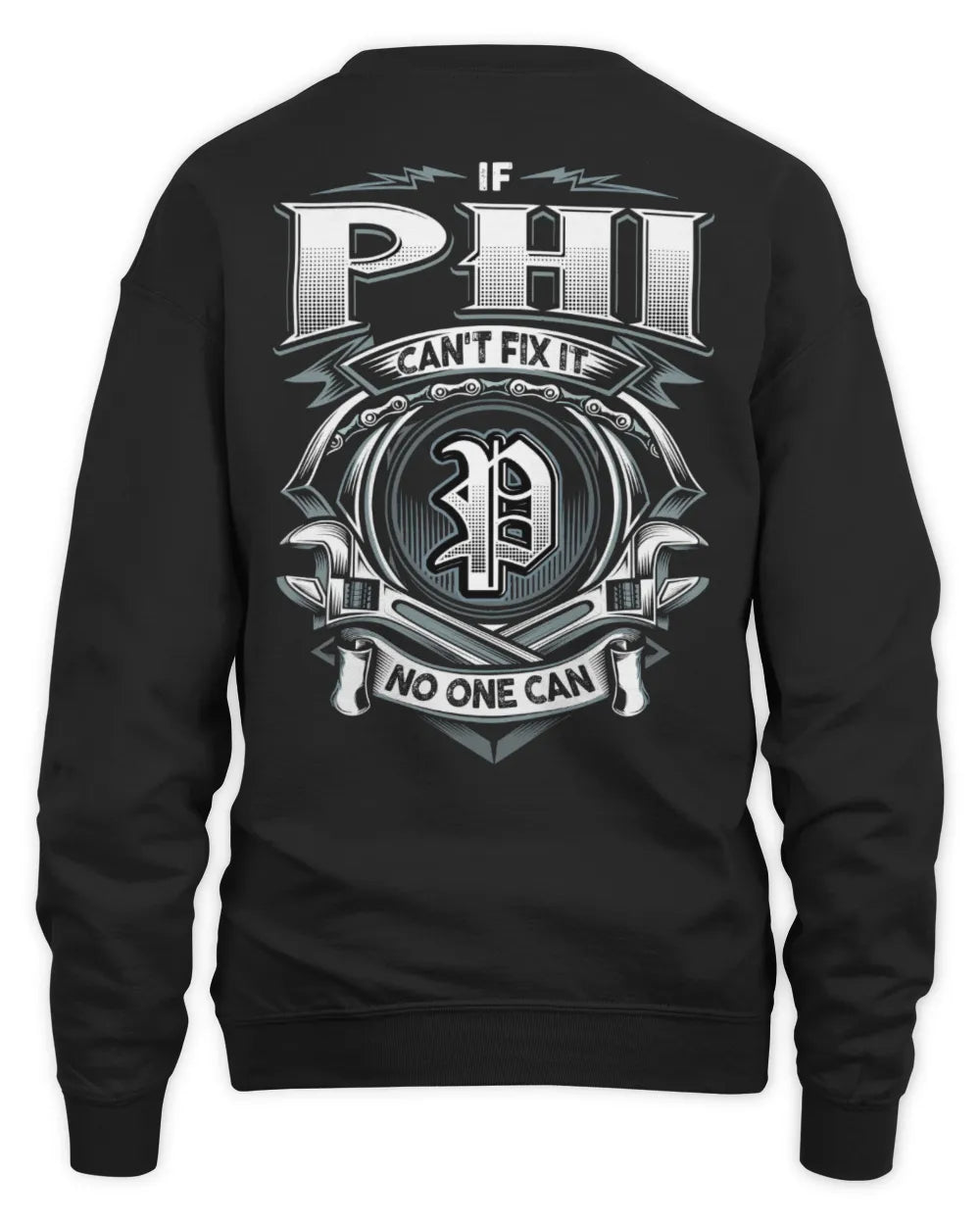 PHI AP81-K4-626 - Personalized Ahmed Quote Apparel “If Ahmed Can't Fix It, No One Can” - Unisex Sweatshirt - Black