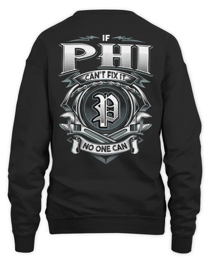 PHI AP81-K4-626 - Personalized Ahmed Quote Apparel “If Ahmed Can't Fix It, No One Can” - Unisex Sweatshirt - Black