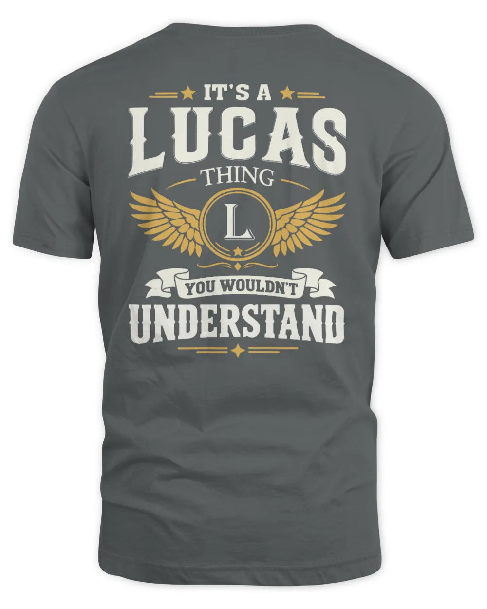 LUCAS KT06-M008 It’s a [NAME] Thing – You Wouldn’t Understand | Personalized Vintage T-Shirt - Unisex Standard T-Shirt - Charcoal