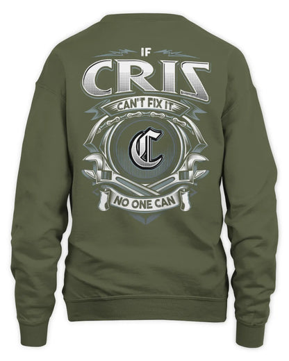 CRIS AP81-K4-626 - Personalized Ahmed Quote Apparel “If Ahmed Can't Fix It, No One Can” - Unisex Sweatshirt - Military Green