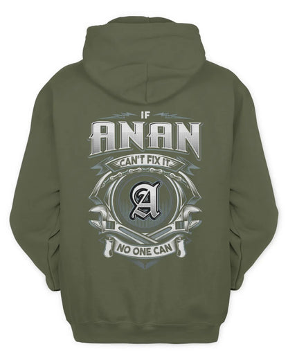 ANAN AP81-K4-626 - Personalized Ahmed Quote Apparel “If Ahmed Can't Fix It, No One Can” - Unisex Hoodie - Military Green