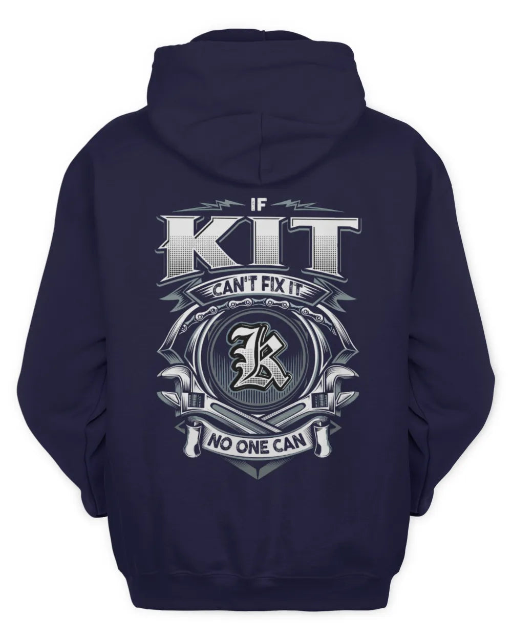 KIT AP81-K4-626 - Personalized Ahmed Quote Apparel “If Ahmed Can't Fix It, No One Can” - Unisex Hoodie - Navy