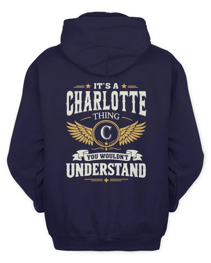 CHARLOTTE KT06-M008 It’s a [NAME] Thing – You Wouldn’t Understand | Personalized Vintage T-Shirt - Unisex Hoodie - Navy