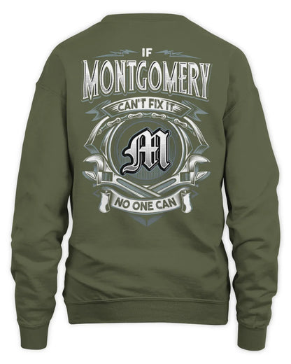 MONTGOMERY AP81-K4-626 - Personalized Ahmed Quote Apparel “If Ahmed Can't Fix It, No One Can” - Unisex Sweatshirt - Military Green