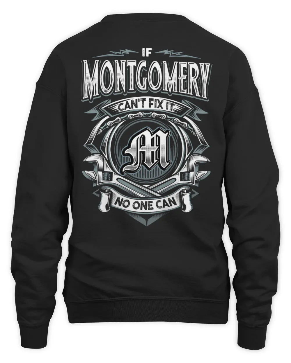 MONTGOMERY AP81-K4-626 - Personalized Ahmed Quote Apparel “If Ahmed Can't Fix It, No One Can” - Unisex Sweatshirt - Black