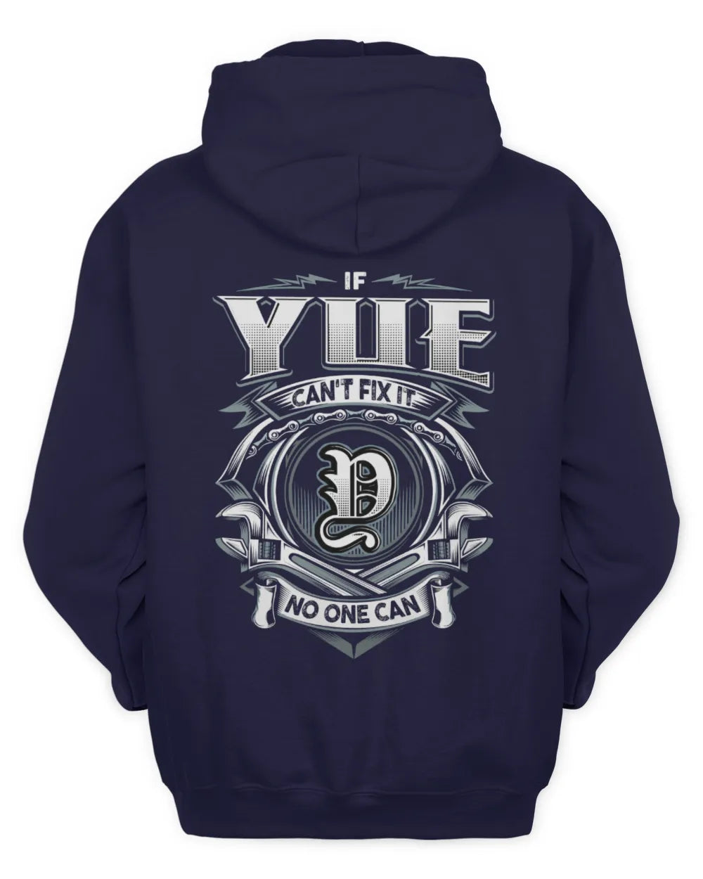 YUE AP81-K4-626 - Personalized Ahmed Quote Apparel “If Ahmed Can't Fix It, No One Can” - Unisex Hoodie - Navy