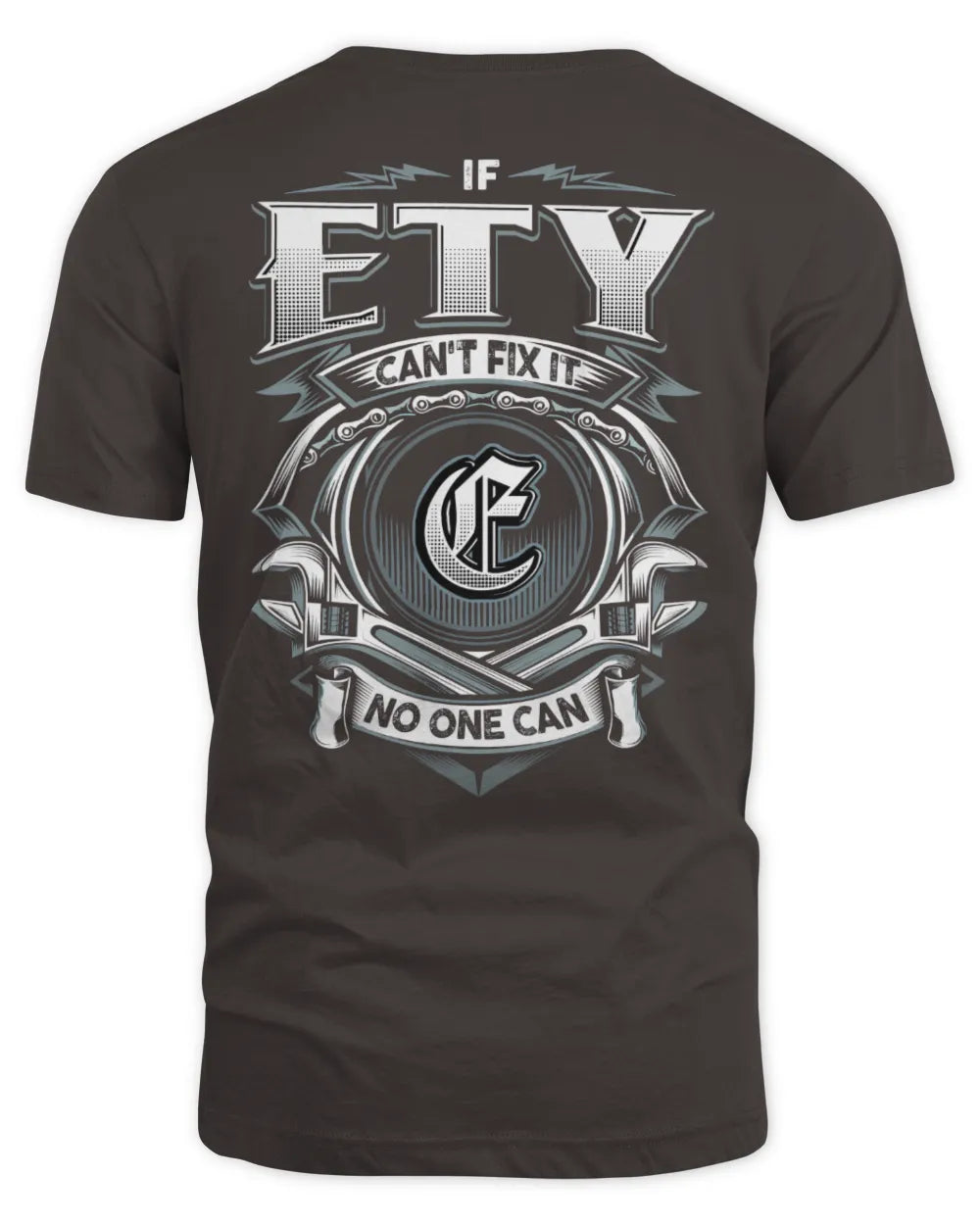 ETY AP81-K4-626 - Personalized Ahmed Quote Apparel “If Ahmed Can't Fix It, No One Can” - Unisex Standard T-Shirt - Dark Chocolate