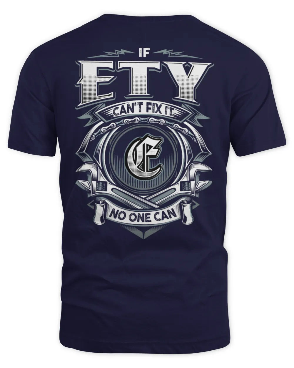 ETY AP81-K4-626 - Personalized Ahmed Quote Apparel “If Ahmed Can't Fix It, No One Can” - Unisex Standard T-Shirt - Navy
