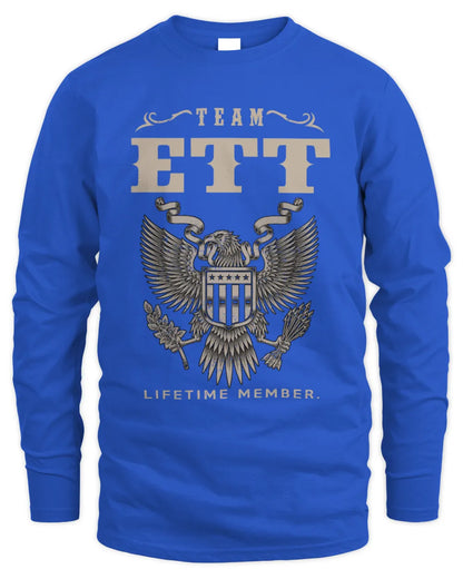 ETT TP06-K82 – Personalized Classic Style Apparel “Team NAME Lifetime Member” - Men's Long Sleeved T-Shirt - Royal