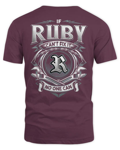 RUBY AP81-K4-626 - Personalized Ahmed Quote Apparel “If Ahmed Can't Fix It, No One Can” - Unisex Standard T-Shirt - Maroon
