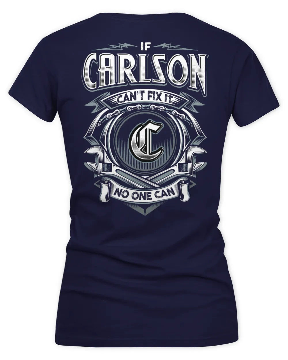 CARLSON AP81-K4-626 - Personalized Ahmed Quote Apparel “If Ahmed Can't Fix It, No One Can” - Women's V-Neck T-Shirt - Navy