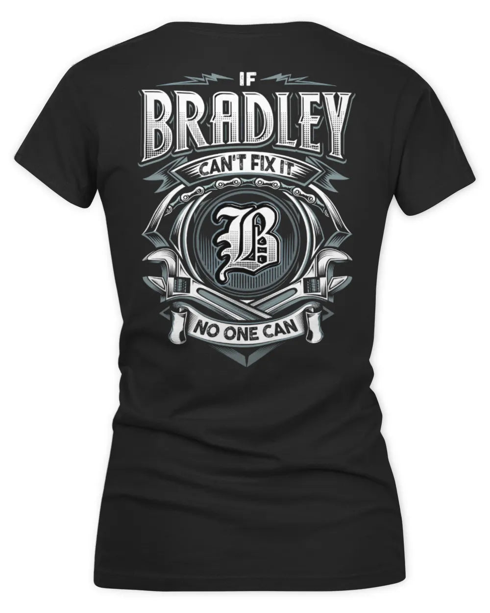 BRADLEY AP81-K4-626 - Personalized Ahmed Quote Apparel “If Ahmed Can't Fix It, No One Can” - Women's V-Neck T-Shirt - Black