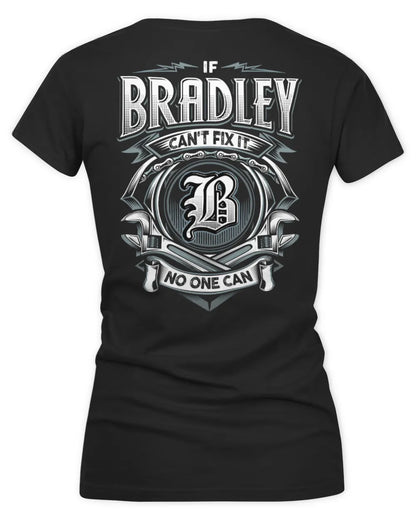BRADLEY AP81-K4-626 - Personalized Ahmed Quote Apparel “If Ahmed Can't Fix It, No One Can” - Women's V-Neck T-Shirt - Black